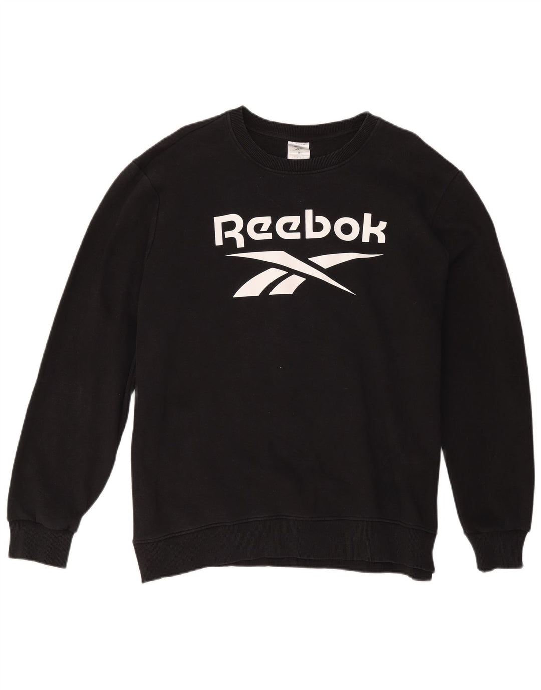 Felpa grafica da uomo Reebok Jumper XL in cotone nero