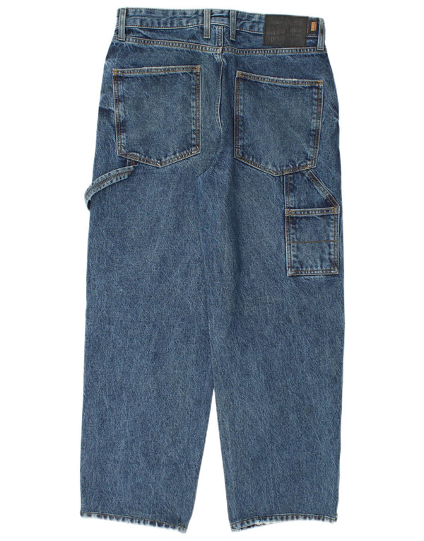 Jeans dritti cargo da uomo Superdry W30 L27 cotone blu