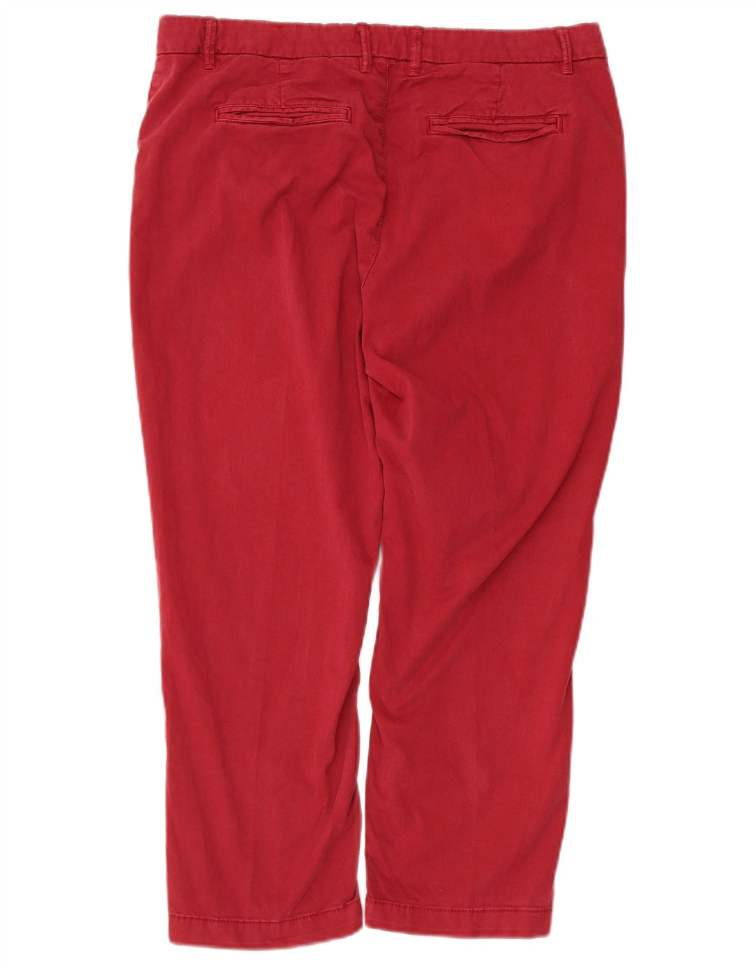 FAT FACE Pantaloni Capri dritti da donna UK 12 Medio W34 L23 Cotone rosso