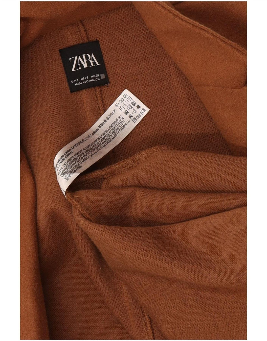 Soprabito Zara da donna UK 10 piccolo poliestere beige