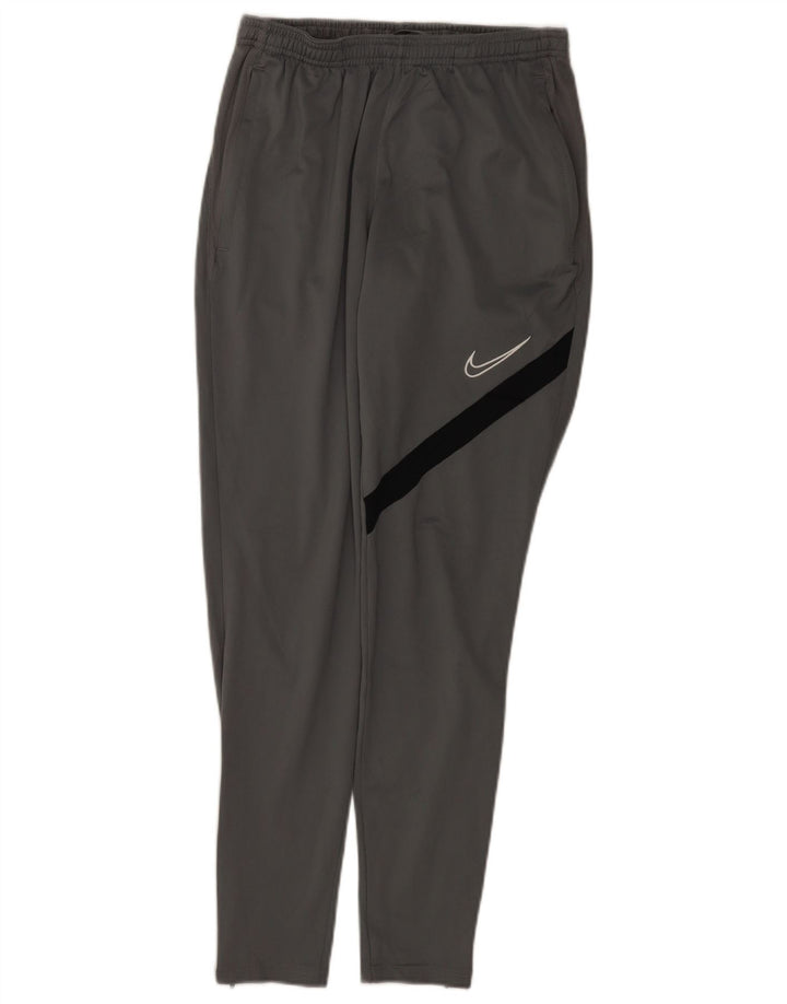 Pantaloni da tuta Nike Dri Fit da uomo, piccoli, in poliestere color block grigio