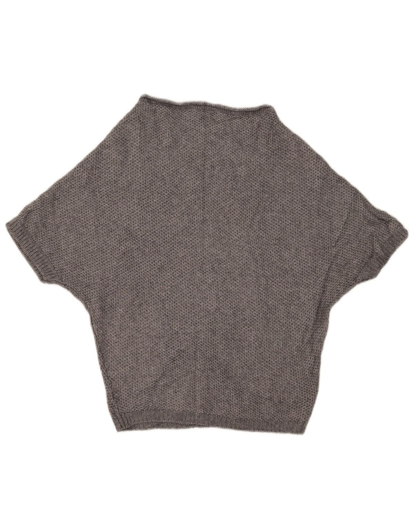 Max & Co. Maglione da donna a maniche corte con scollo a barca UK 14 Large Grigio