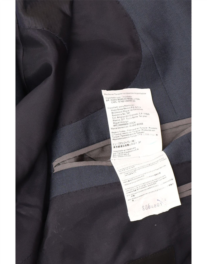 Giacca blazer da uomo a 2 bottoni Hugo Boss IT 48 media lana blu navy