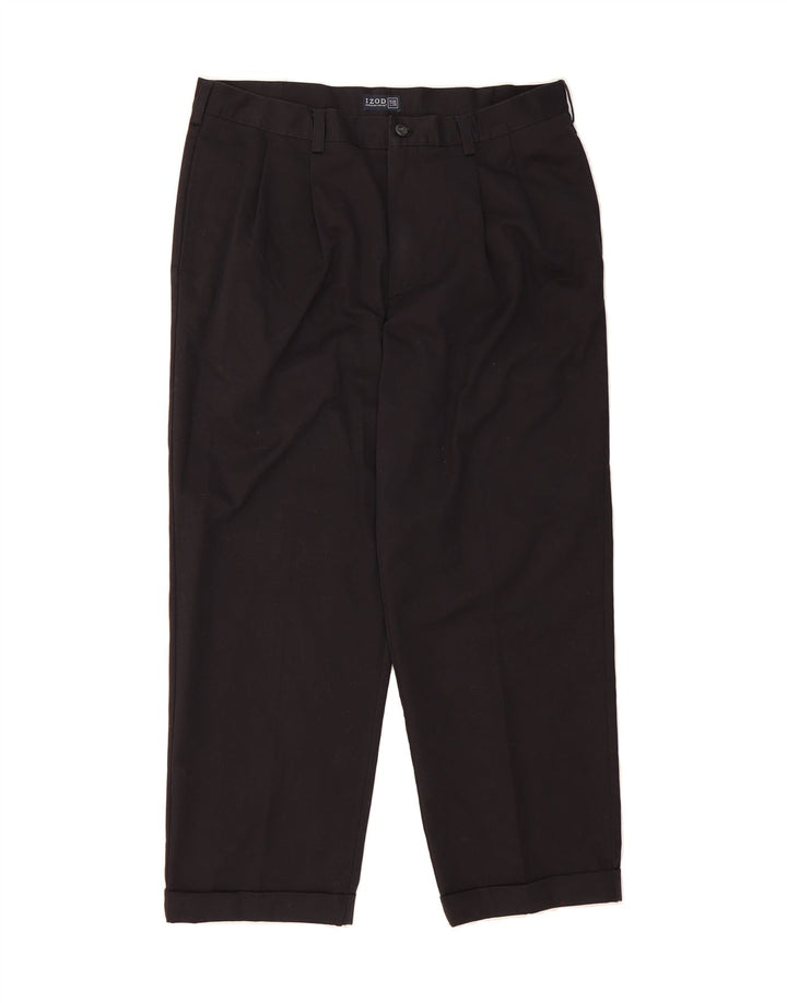 IZOD Mens Pegged Chino Trousers W38 L29 Black Cotton Vintage Izod and Second-Hand Izod from Messina Hembry 