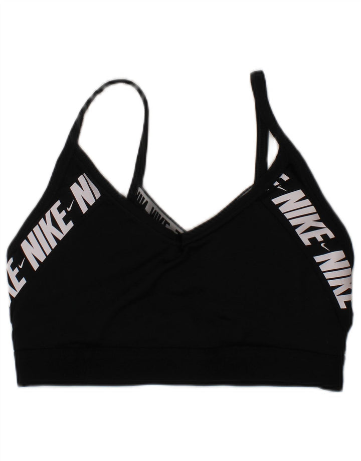 Reggiseno sportivo imbottito Nike da donna, top piccolo, in poliestere nero, sportivo