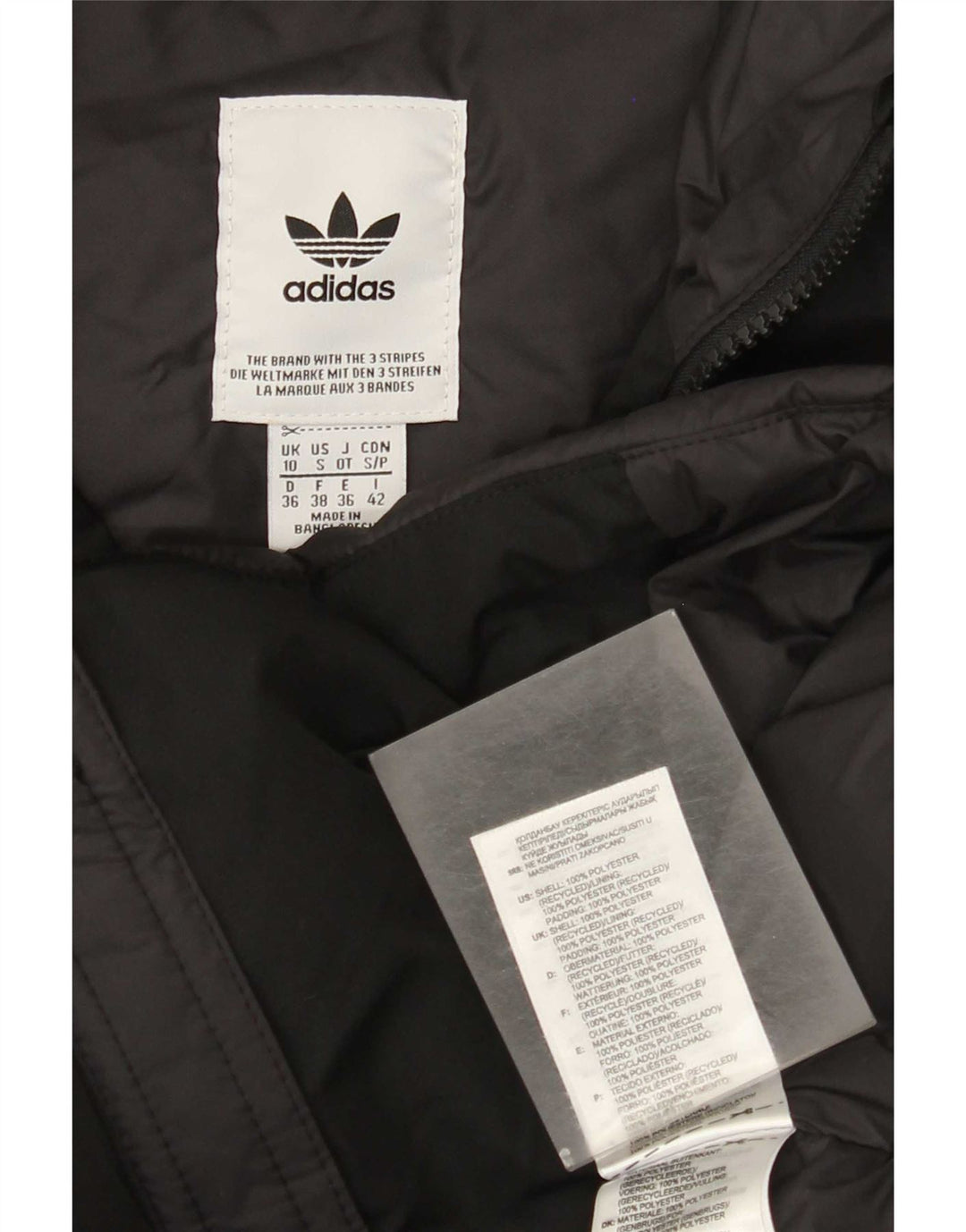 Adidas Donna UK 10 Piccolo Poliestere Nero
