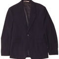 Giacca blazer da uomo a 1 bottone Zara EU 48 poliestere blu navy medio