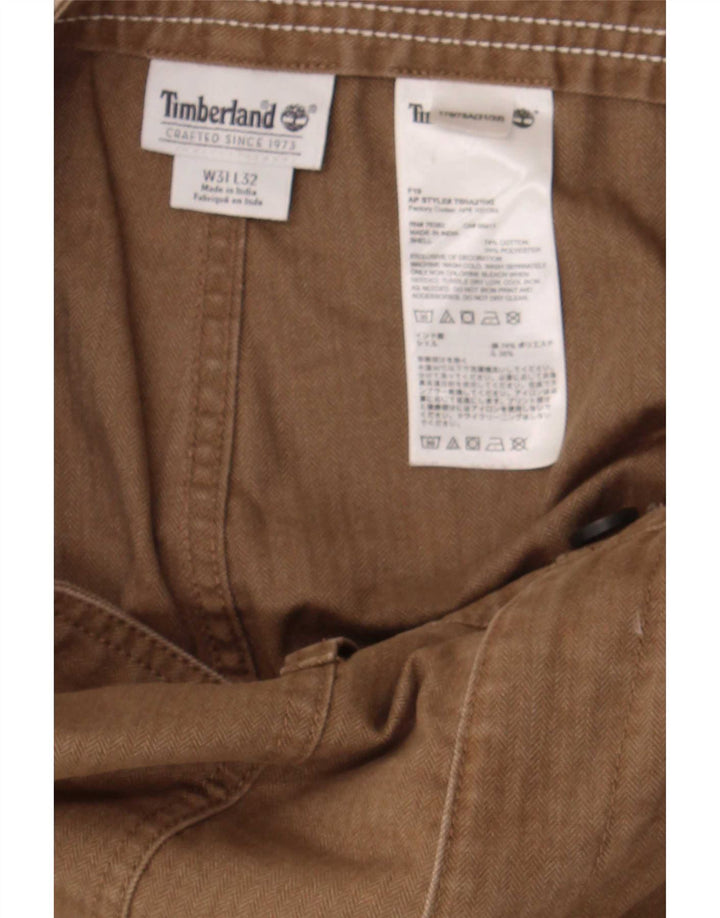Pantaloni cargo slim da uomo Timberland W31 L32 in cotone marrone