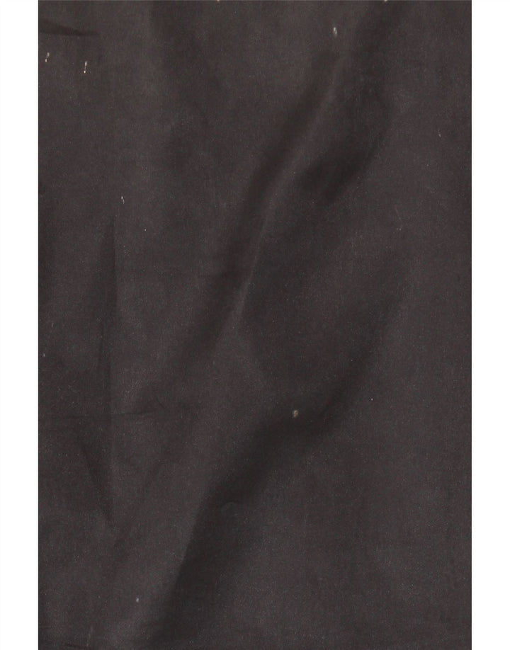 Gilet in pelle vintage da uomo grande nero