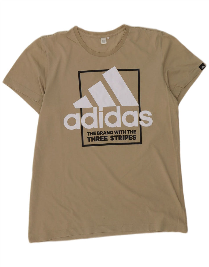 Maglietta grafica da uomo Adidas Top grande beige