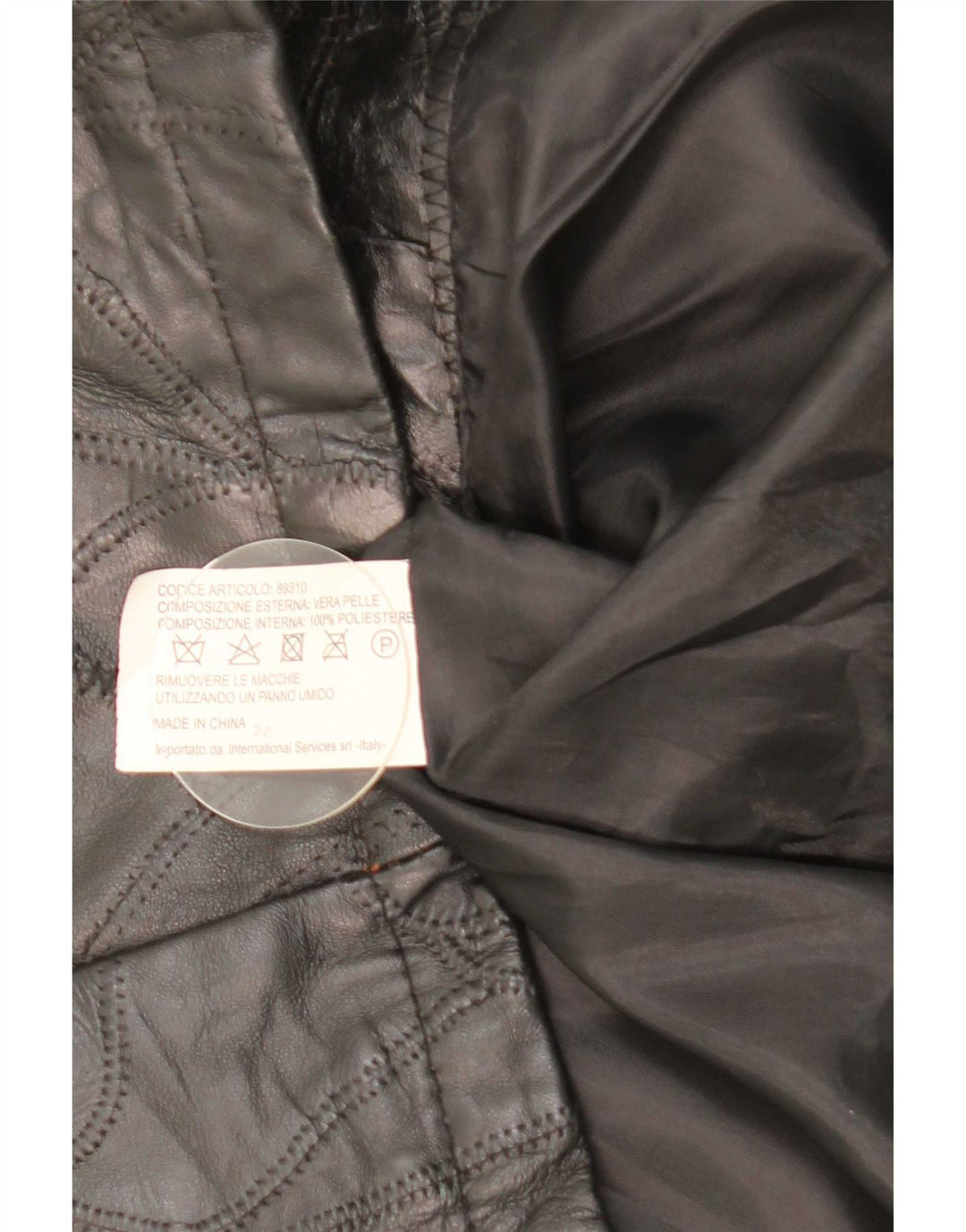 Cappotto in pelle da uomo Alberto Bruni UK 40 Grande pelle patchwork nera