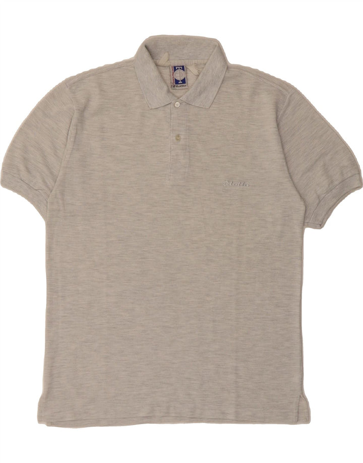 LOTTO Mens Polo Shirt Medium Grey Vintage Lotto and Second-Hand Lotto from Messina Hembry 
