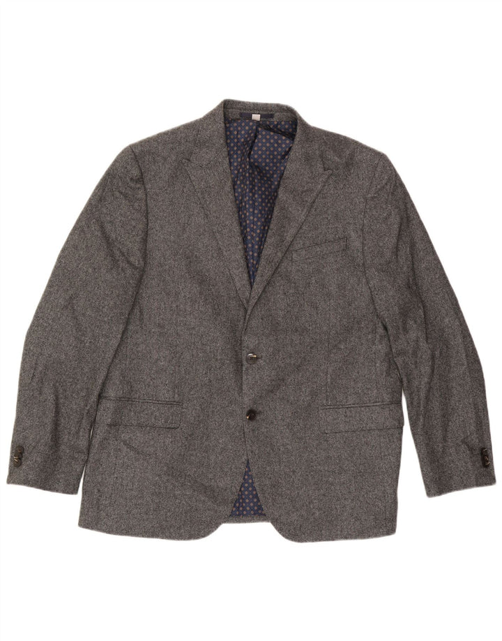 Giacca blazer a 2 bottoni Marks & Spencer da uomo UK 44 2XL lana grigia
