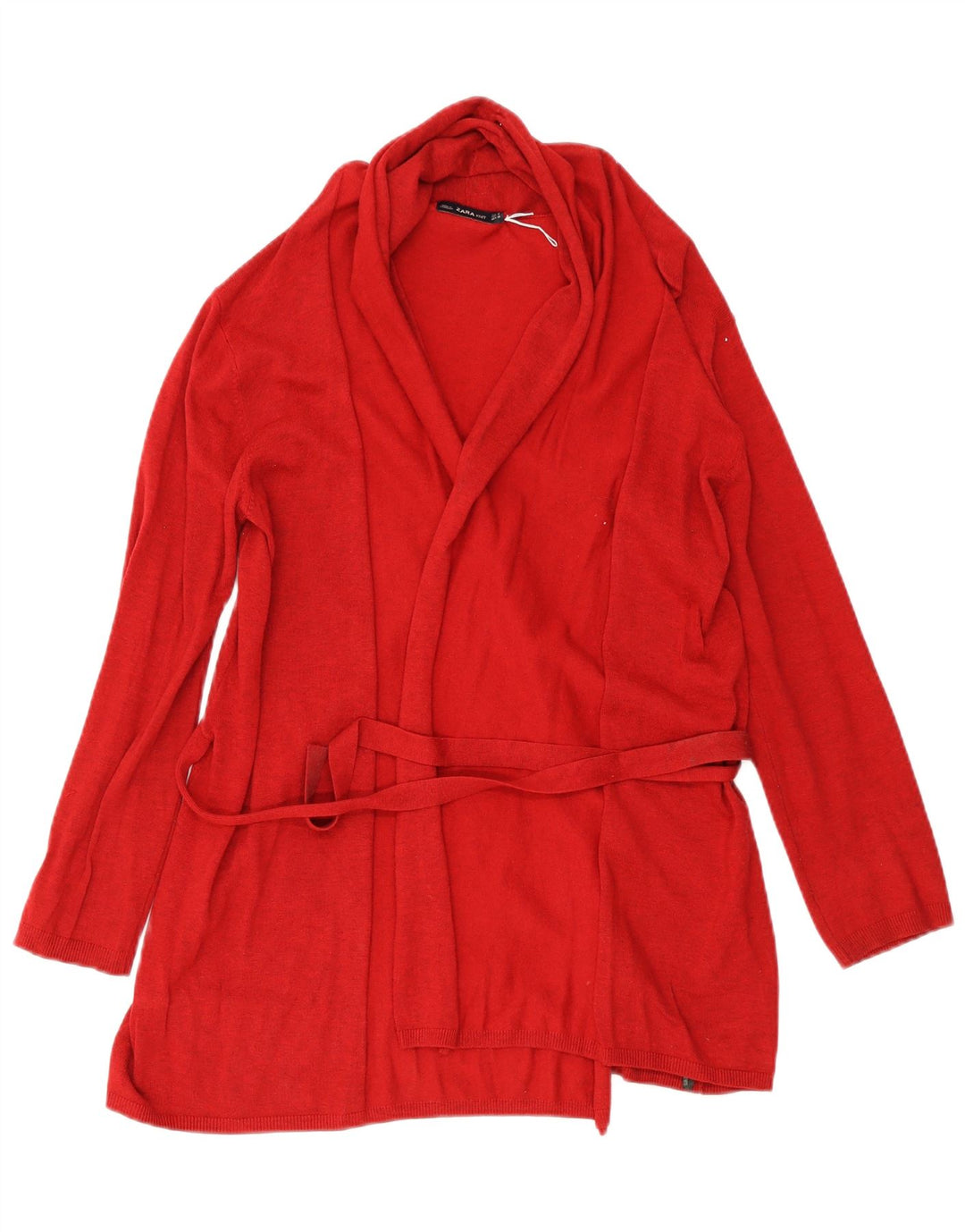 Maglione cardigan da donna Zara UK 12 viscosa rossa media