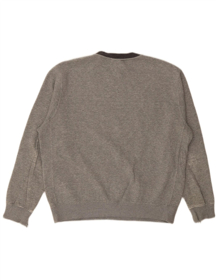 Felpa Nike da uomo in cotone chiazzato grigio medio