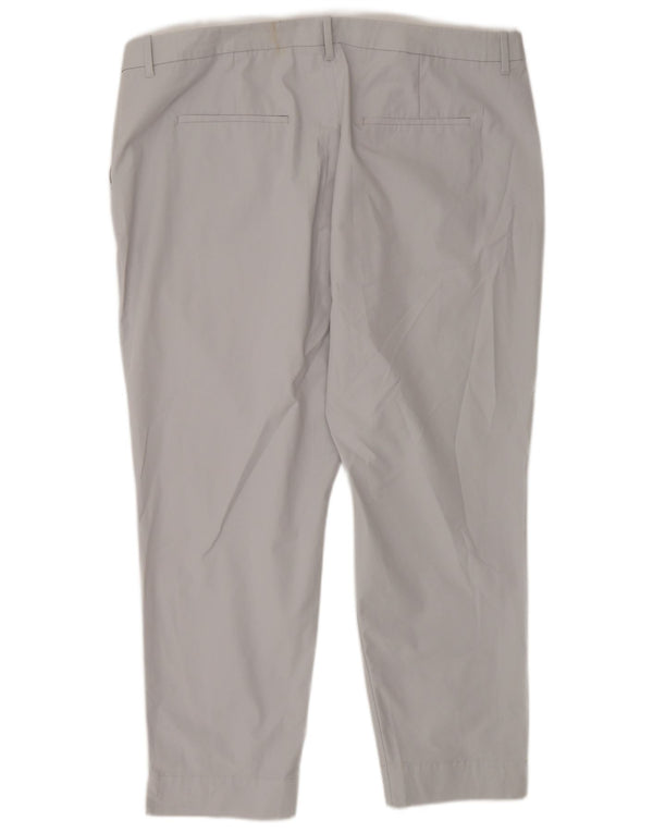 Pantaloni chino affusolati da donna Marks & Spencer UK 20 2XL W40 L27 Cotone grigio