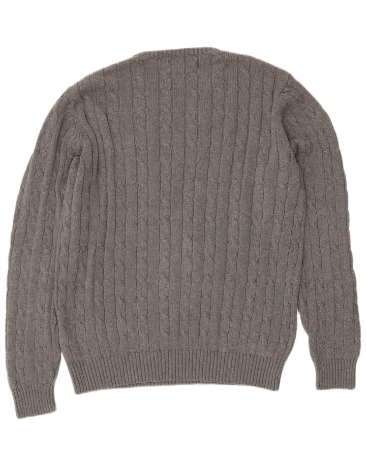 Maglione maglione girocollo da uomo Marks & Spencer blu Harbour grande grigio