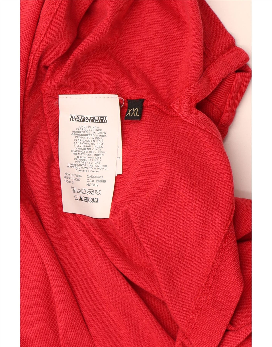 Polo da uomo NAPAPIJRI 2XL in cotone rosso