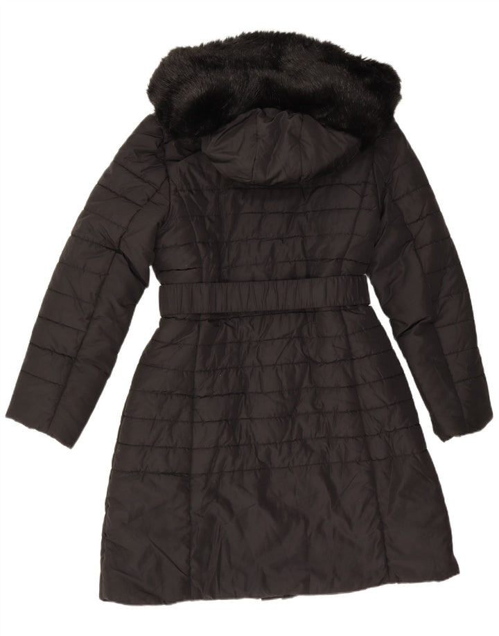 Cappotto imbottito con cappuccio da donna French Connection UK 12 medio poliestere nero