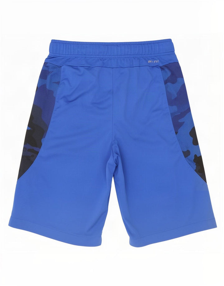 Pantaloncini sportivi Nike Dri Fit da uomo piccoli in poliestere mimetico blu