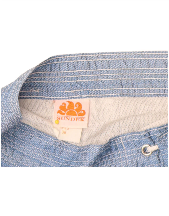 Pantaloncini da bagno da uomo Sundek grandi in nylon blu