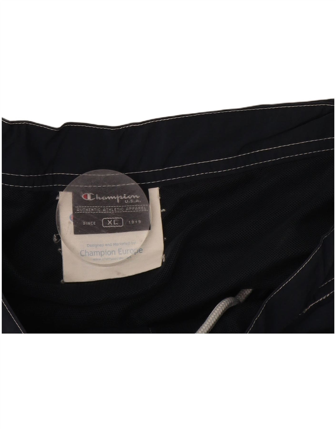 Pantaloncini da bagno grafici da uomo Champion XL in poliestere blu navy