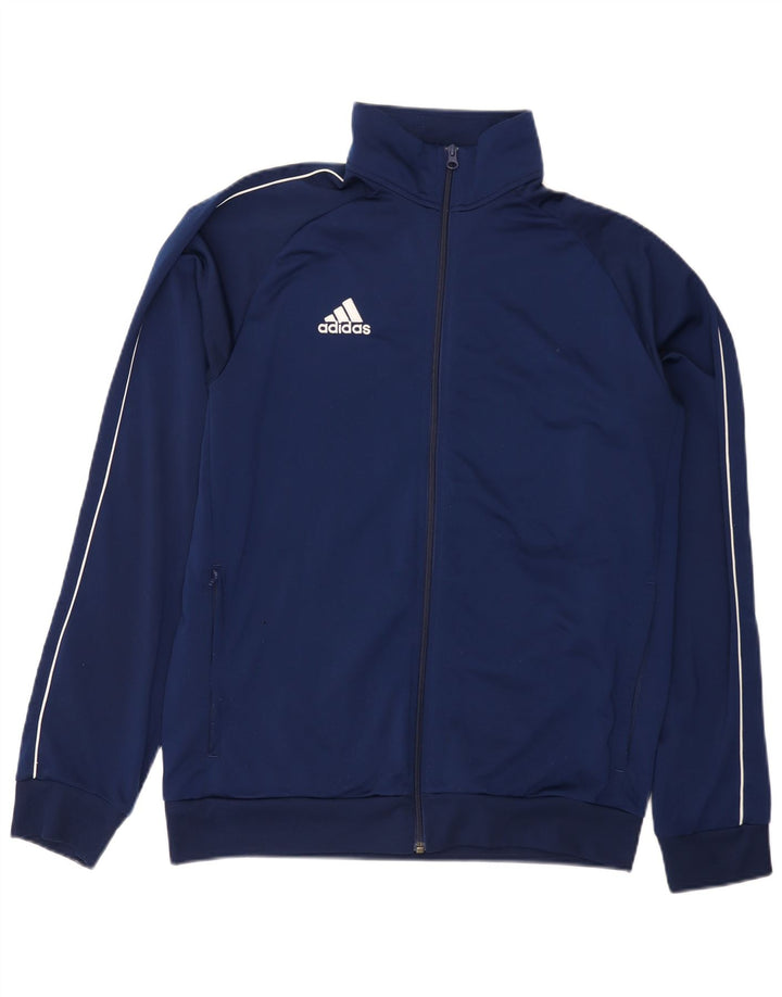 Giacca da ginnastica da uomo Adidas grande in poliestere blu navy