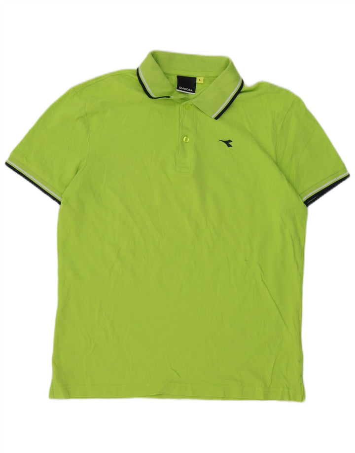 Polo Diadora Uomo Large Verde Cotone