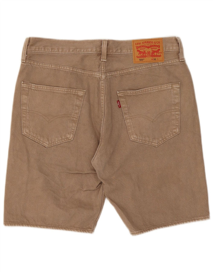 Pantaloncini di jeans Levi's 501 da uomo W32 in cotone beige medio