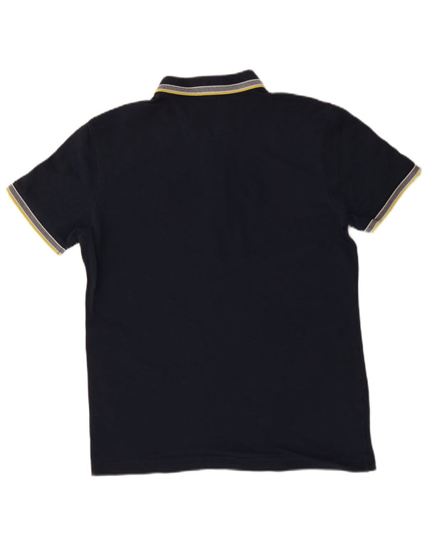 Polo da uomo Hugo Boss grande in cotone a righe blu navy