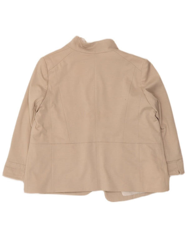 Giacca blazer aperta con maniche a 3/4 da donna Wallis UK 18 XL Poliestere beige