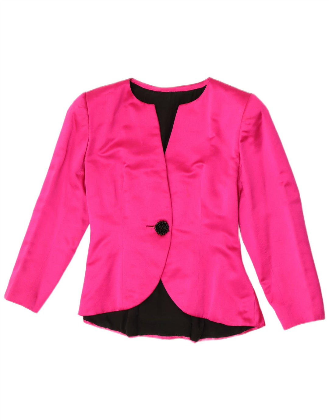 Giacca blazer vintage da donna a 1 bottone UK 10 piccola rosa