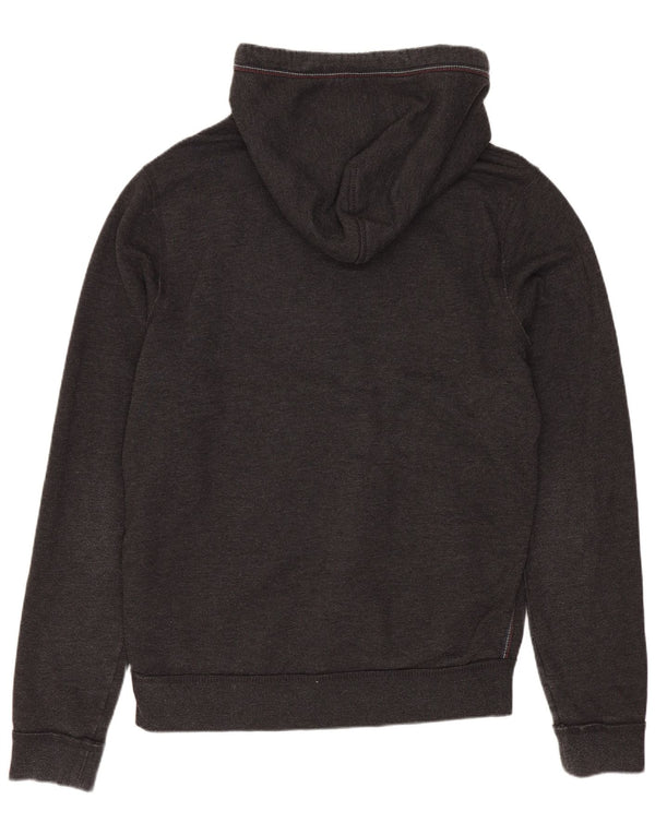 Maglione con cappuccio grafico da uomo Tommy Hilfiger in cotone grigio medio