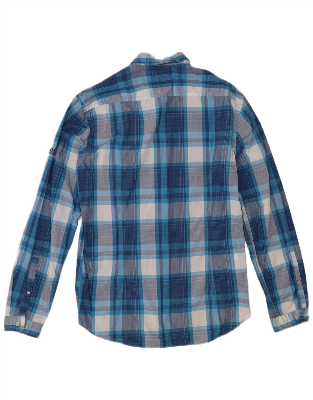 Camicia slim fit da uomo Hugo Boss, cotone a quadri blu grandi