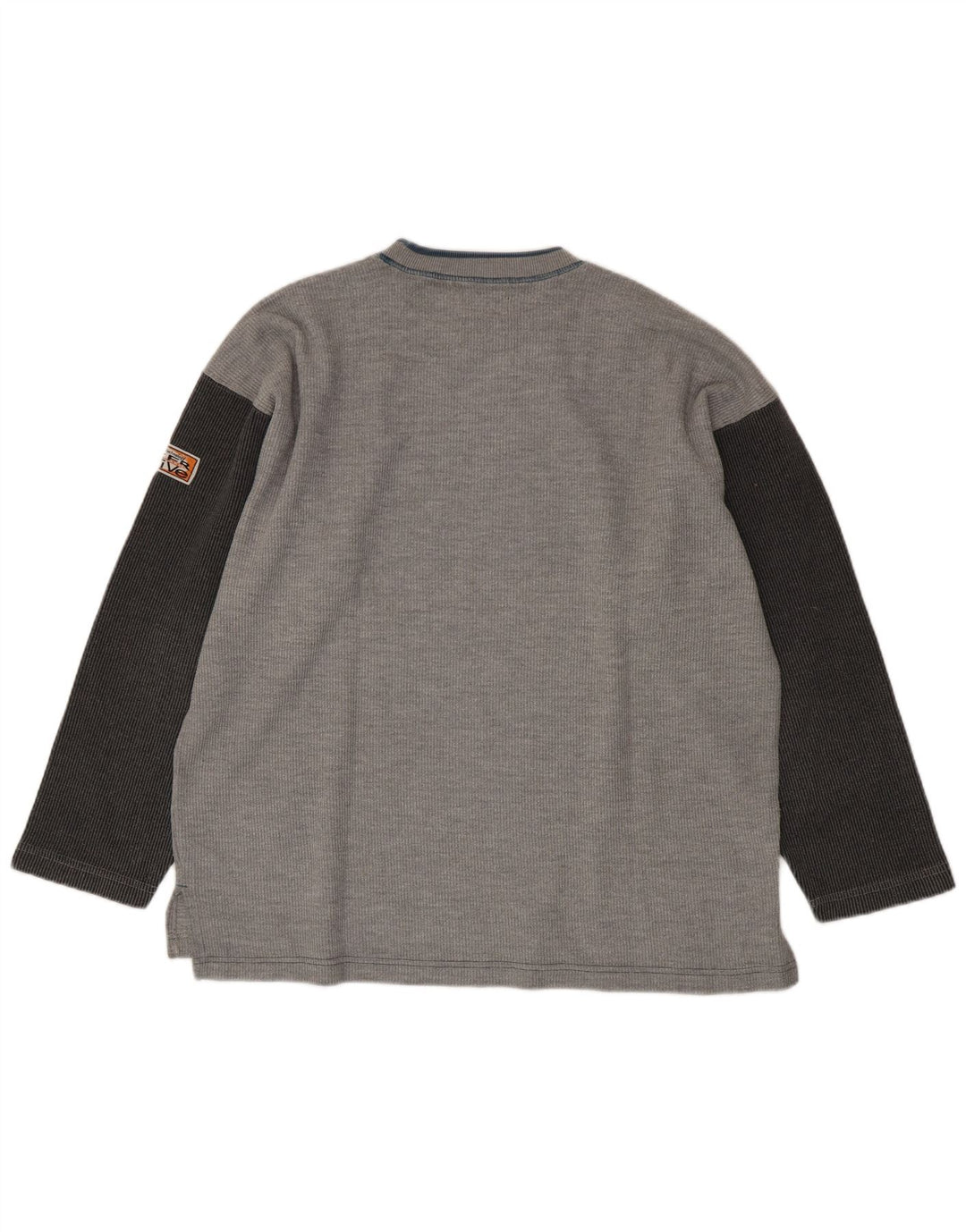 Lee Top grafico da uomo a maniche lunghe in cotone color block grigio grande