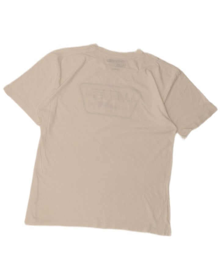 T-shirt grafica da uomo Vans grande in cotone bianco