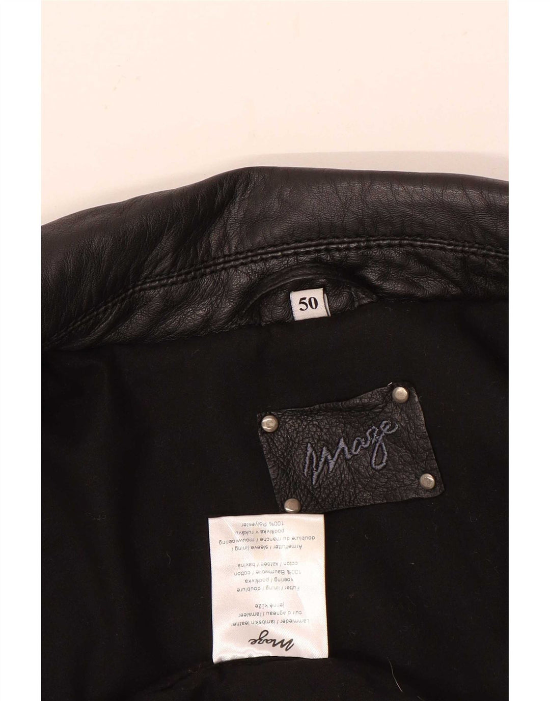 Giacca in pelle da uomo Maze IT 50 Large Nera
