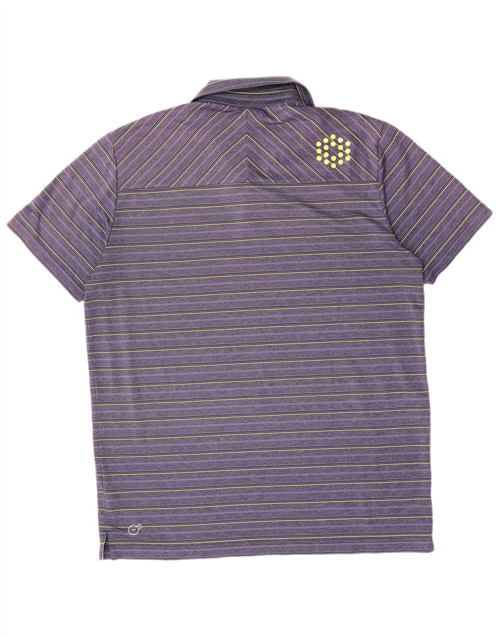 Polo PUMA da uomo a righe grandi viola