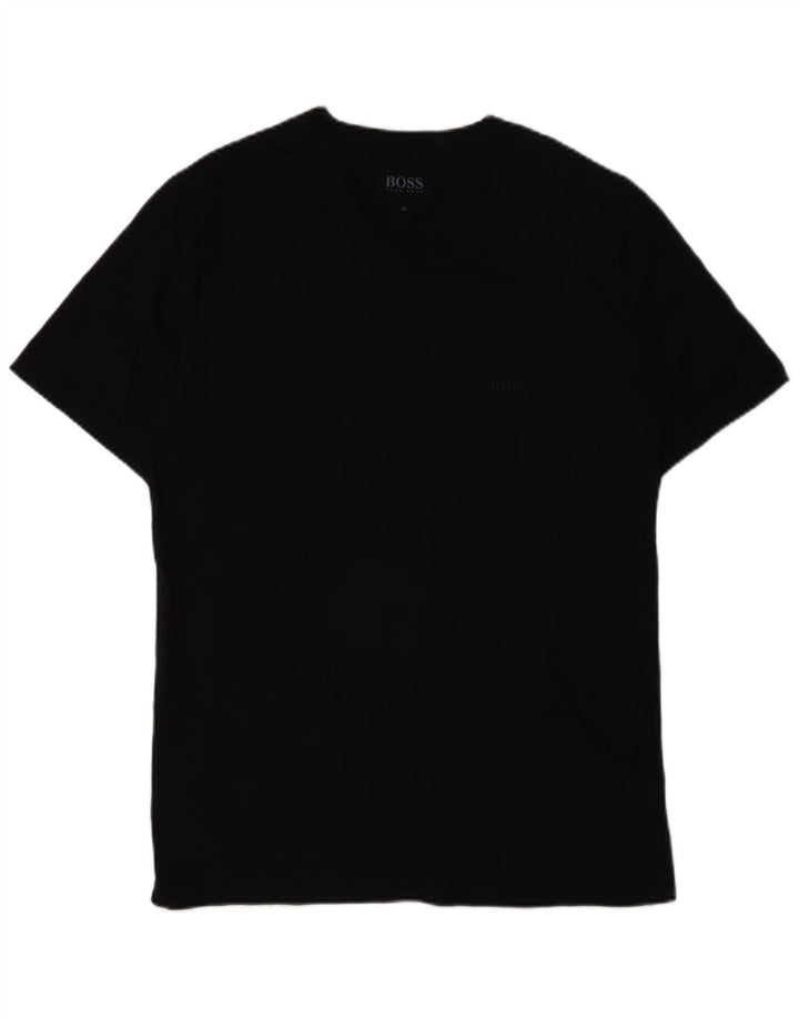 T-shirt da uomo Hugo Boss Top in cotone nero medio