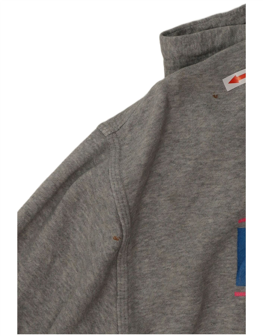 Felpa con cappuccio grafica da uomo NIKE in cotone grigio medio