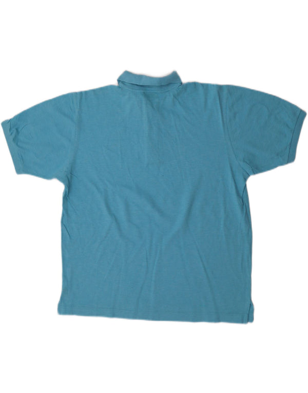 AMERIGO VESPUCCI Mens Polo Shirt Large Blue Cotton