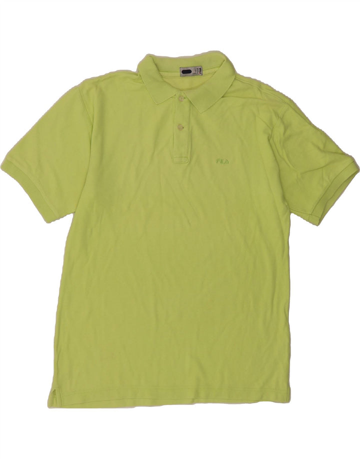 FILA Mens Polo Shirt IT 50 Medium Green Cotton Vintage Fila and Second-Hand Fila from Messina Hembry 