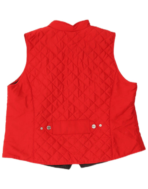 Gilet trapuntato da donna Chaps UK 18 XL rosso
