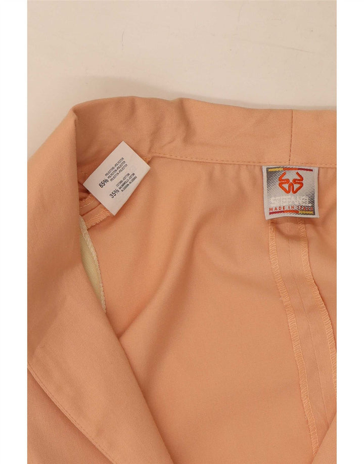 Giacca blazer da donna a 2 bottoni Stefanel UK 10 piccola poliestere rosa