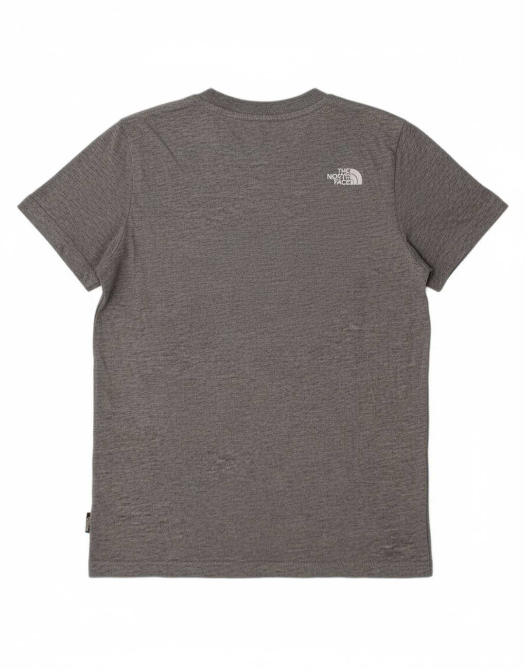 THE NORTH FACE Boys T-Shirt Top 9-10 Years Medium Grey Flecked Cotton