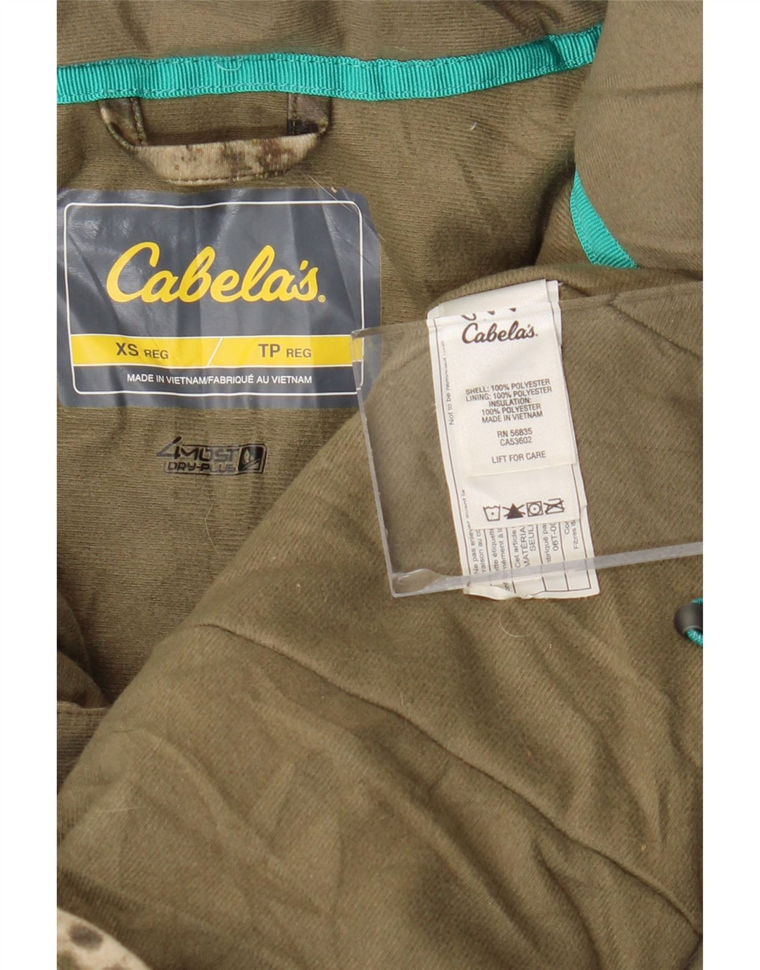 Giacca a vento oversize da donna CABELA'S UK 6 XS mimetica kaki