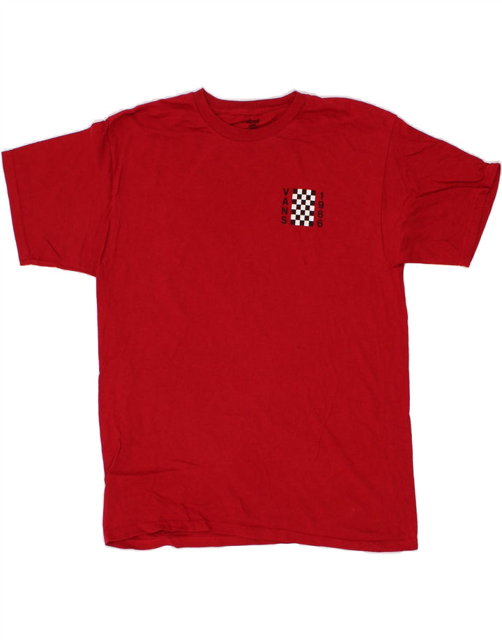 VANS Mens Graphic T-Shirt Top Large Red Vintage Vans and Second-Hand Vans from Messina Hembry 