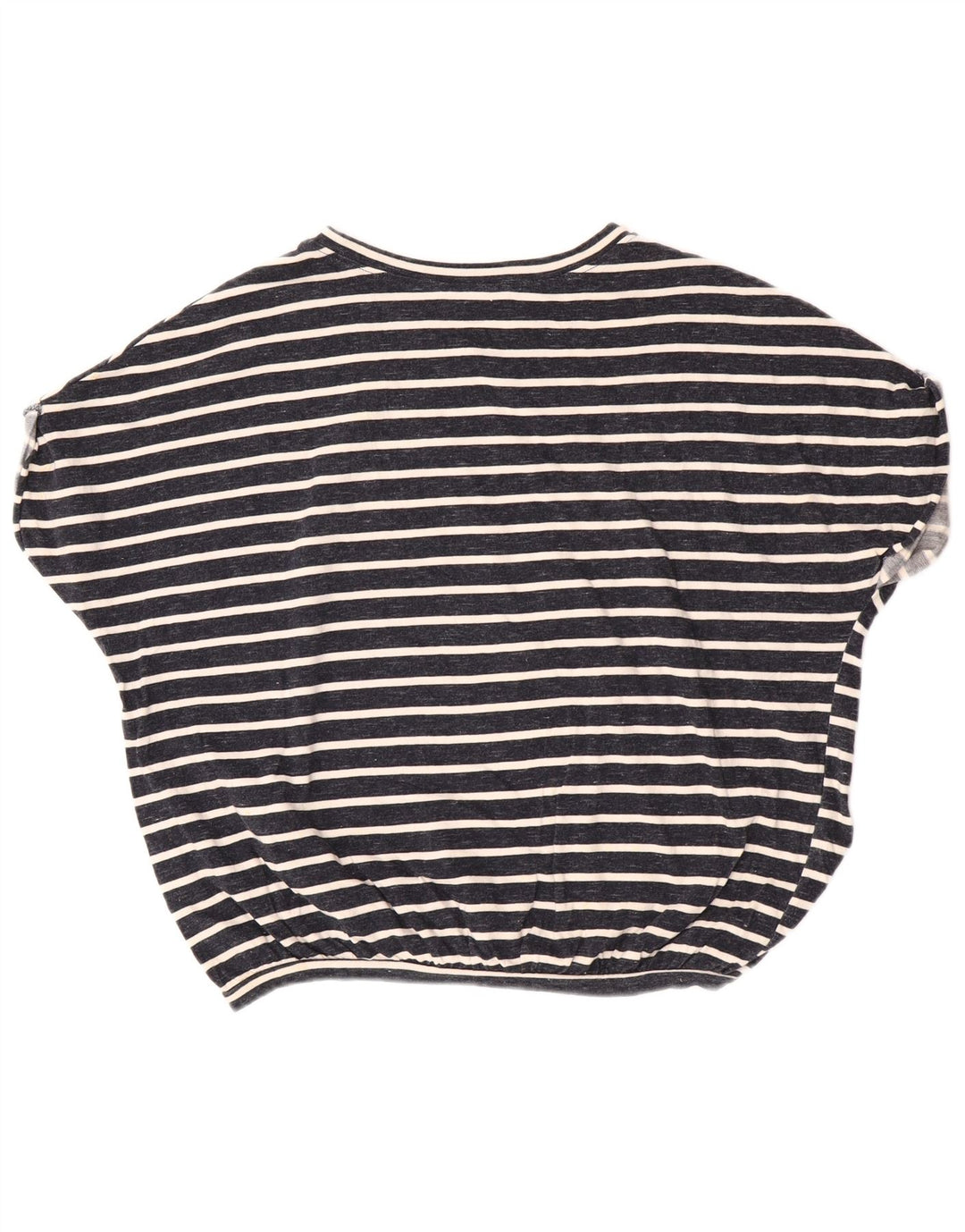 T-shirt oversize da donna Zara Top UK 10 piccola in cotone a righe blu navy