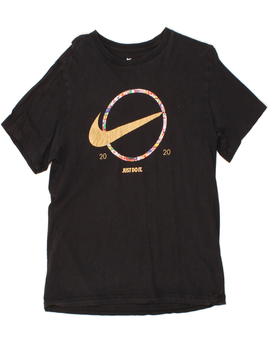 NIKE Womens Graphic T-Shirt Top UK 14 Medium Black Cotton Vintage Nike and Second-Hand Nike from Messina Hembry 
