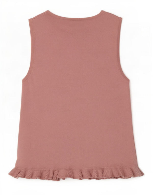 Topshop Camicetta senza maniche da donna Top UK 8 Small Rosa Viscosa
